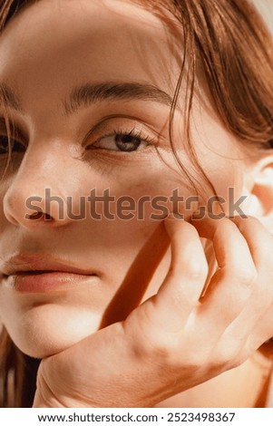 Similar – Image, Stock Photo Beauty Shot of Young Woman Wearing Large Black Hat