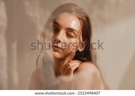 Similar – Image, Stock Photo Beautiful skin woman face healthy beauty skin care female model