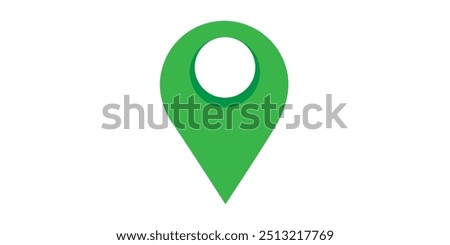 Pinpoint blue and white isolated icon. Pin point location icon. Pinpoint symbol for website, GPS navigator, apps, business card. Vector illustration.