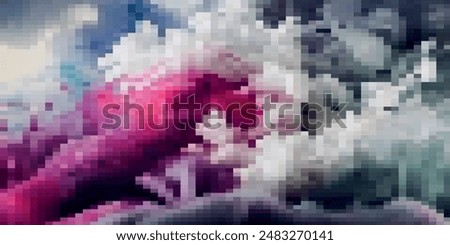 pixel color block abstract background