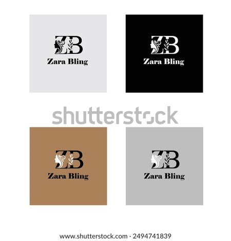 Zara Bling logo for Clothing brand its is four different style