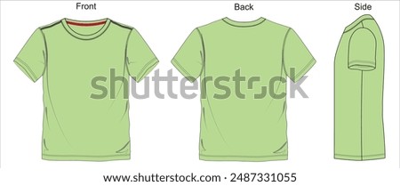 Boys t shirt template. vector file.  solid t shirt