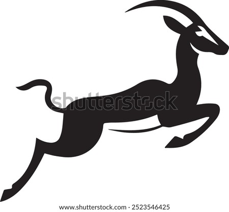 A Gazelle logo icon style vector with a white background