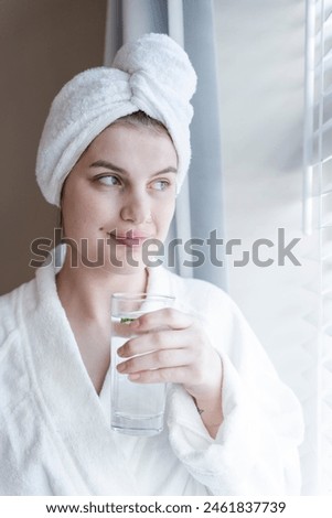 Similar – Image, Stock Photo Woman in turban drinking coffee