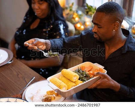 Similar – Image, Stock Photo Casserole is put in the oven