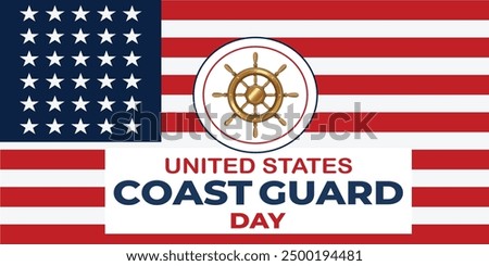 U.S Coast Guard Day Banners design, coast guard vector design poster, U.S 4 August