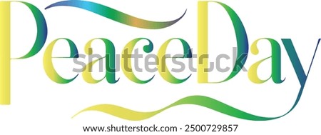 Peace day typography,silhouette vector art illustration