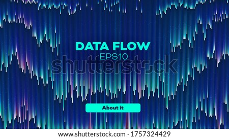 Data flow down stream. Rain trail digital background
