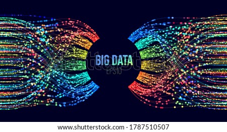 Big data classification vector background. Parsing analysis technology. Splash screen for courses