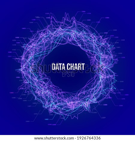 Business finance background. Financial chart. 3d vector. Vector data. Stock vector. Circle graph