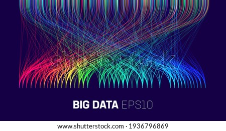 Data sorting concept. Sort bigdata technology. Visual big data background