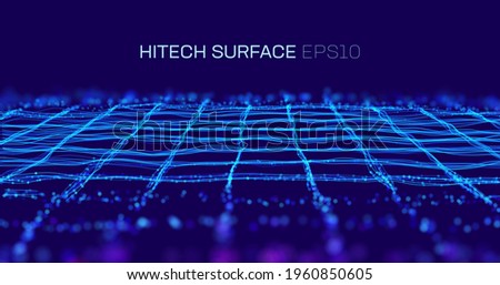 High tech vector background. Nanotechnology fabric cloth. Cyber grid data