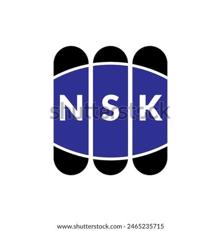 Creative  modern nsk letter logo design. Vector design.