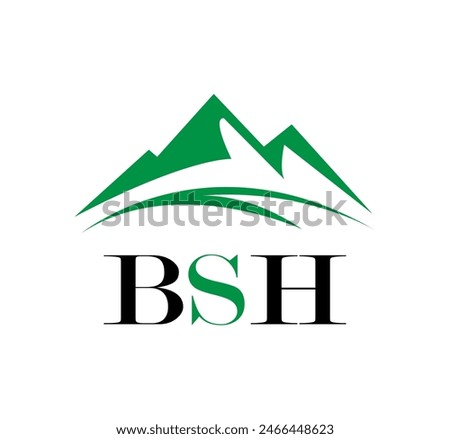 BSH letter logo design on white background. Creative  modern BSH letter logo design. Vector design.
Letters BSH, BSH logo  vector template.