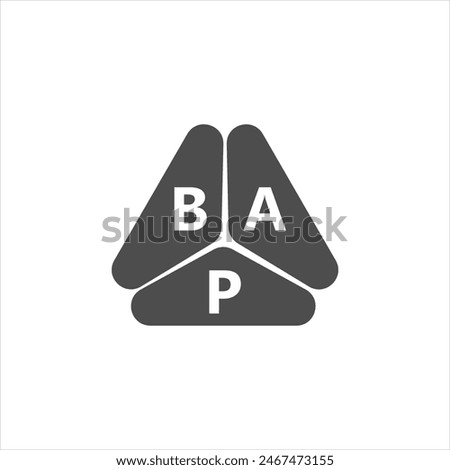 BAP letter logo design on white background. Creative  modern BAP letter logo design. Vector design.
Letters BAP, BAP logo  vector template.