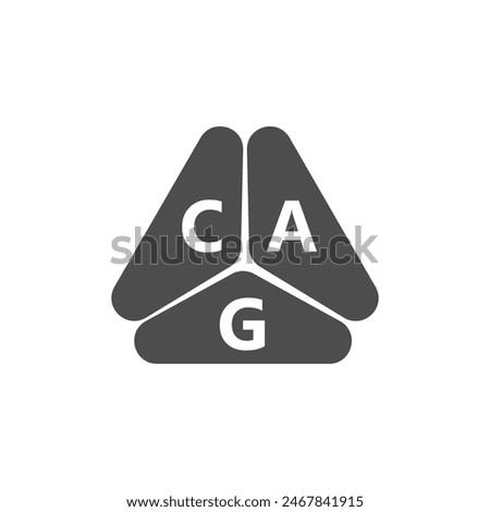 CAG letter logo design on white background. Creative  modern CAG letter logo design. Vector design.
Letters CAG, CAG logo  vector template. 
