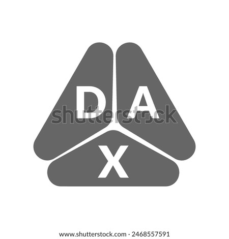 DAX letter logo design on white background. Creative  modern DAX letter logo design. 
Letters DAX, DAX logo  vector template. 