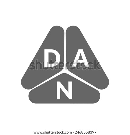 DAN letter logo design on white background. Creative  modern DAN letter logo design. 
Letters DAN, DAN logo  vector template. 
