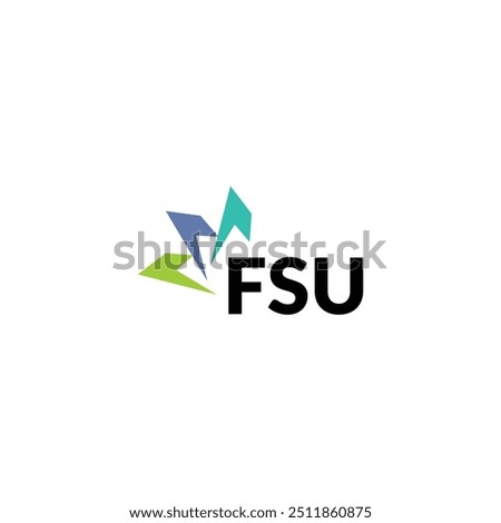 FSU letter logo design on white background. Creative  modern FSU letter logo design. Vector design.
Letters FSU, FSU logo  vector template.