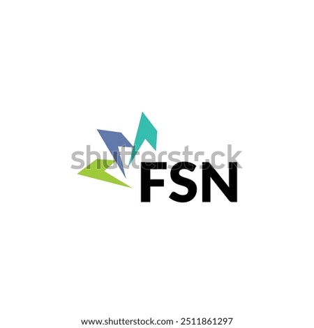 FSN letter logo design on white background. Creative  modern FSN letter logo design. Vector design.
Letters FSN, FSN logo  vector template.