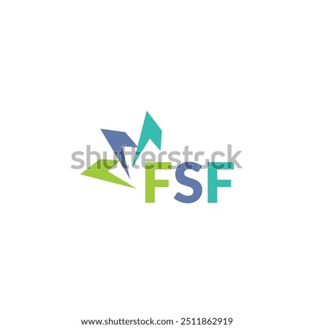 FSF letter logo design on white background. Creative  modern FSF letter logo design. Vector design.
Letters FSF, FSF logo  vector template. 