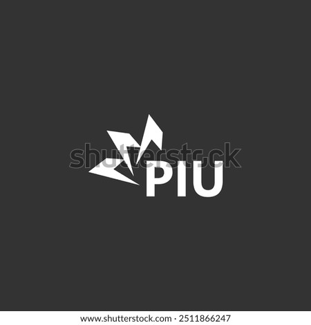 PIU letter logo design on white background. Creative  modern PIU letter logo design. Vector design.
Letters PIU, PIU logo  vector template