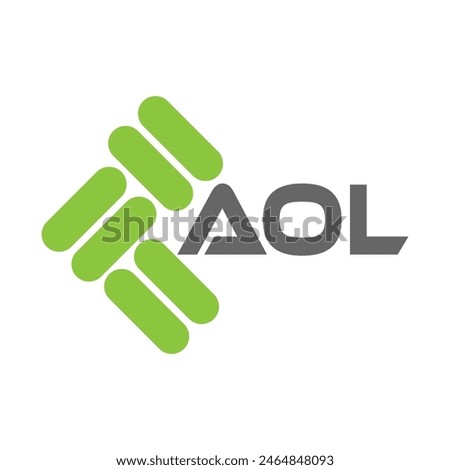 Letters AOL logo icon with business card vector template