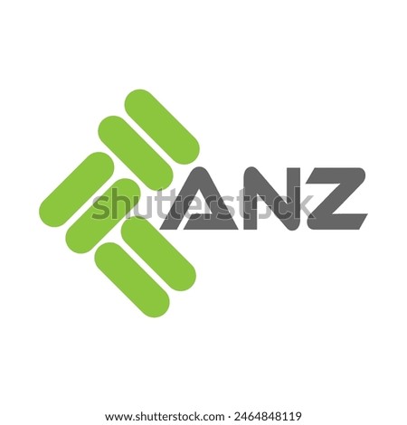 Letters ANZ logo icon with business card vector template