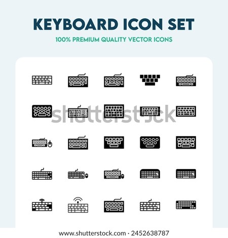 Keyboard fill icon set. Premium quality icon collection. Best collection for your web and mobile app projects.