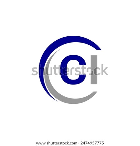 Alphabet letters Initials Monogram logo CI, INITIAL Letter CI logo design, template vector illustration. CI Initial Letter Logo design vector template, Graphic Alphabet Symbol for Corporate Business.