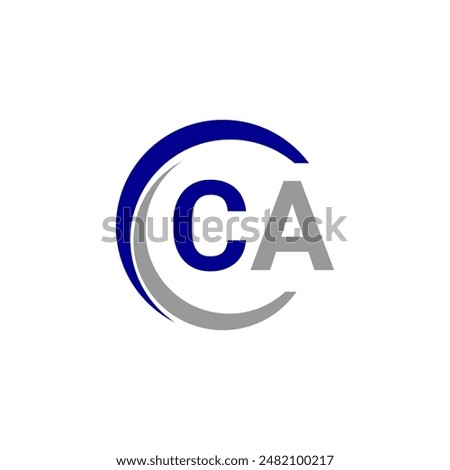 Simple Letter CA logo design template vector illustration. Alphabet Letter CA  Technology Logo Design Pixel Element.
