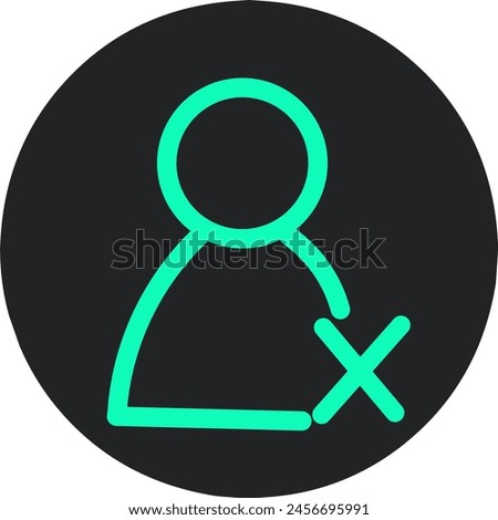 deleting friendship icon symbol.avatar vector.simple concept design