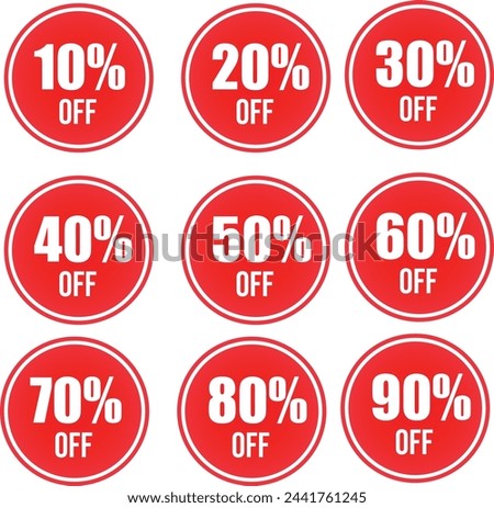 Up to 10% to 90% off. Red theme vector EPS editable file. Minimal flat or white background