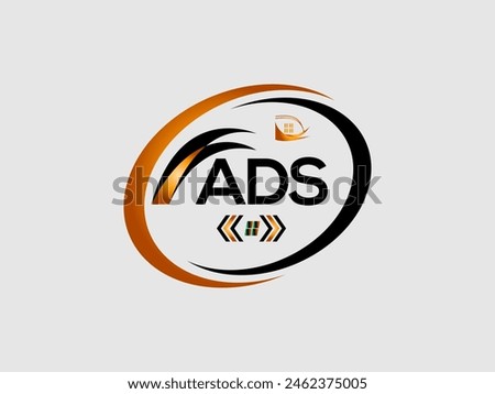 ADS letter logo abstract design. ADS simple and modern logo. Illustrator ADS Corporate logo design. Illustrator Vector.