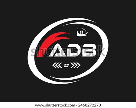 ADB letter logo Design. ADB Simple and modern monogram logo. ADB Abstract Alphabet vector Design.