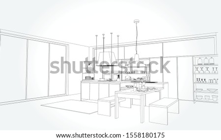 Kostenlose Wohnung Design Vector Room Illustration