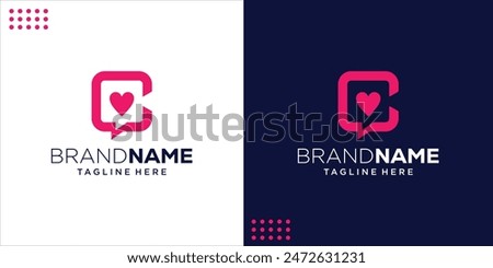 Heart chat is the perfect logo, Design Inspiration, Illustration, Vector.