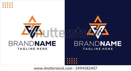 Creative CTC Logo Triangle Shape, Design Inspiration, Illustration, Vector