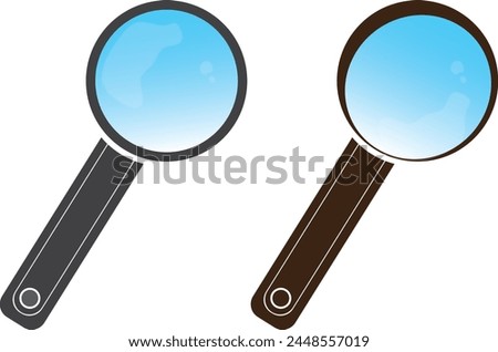 A magnifying glass is a small handheld optical tool used to enlarge objects or text, typically consisting of a convex lens mounted in a frame with a handle. It's commonly used for reading small print.