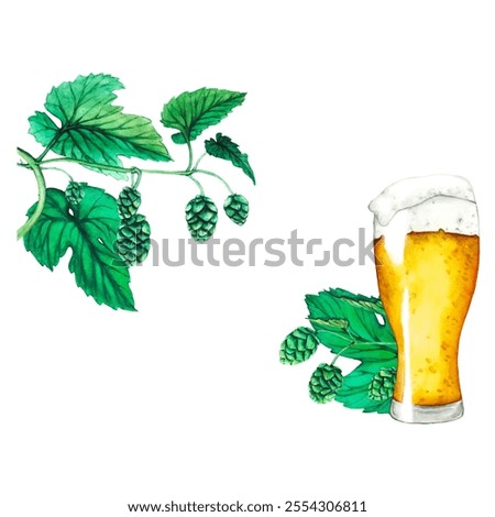 Similar – Image, Stock Photo fresh bio hop Bio Field