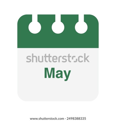 May icon vector. Daily, monthly, yearly calendar icon