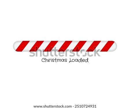 Christmas Loading. Candy style web progress bar. Greeting card, web banner, landing page, brochure or poster template. Vector Illustration for t-shirt design.