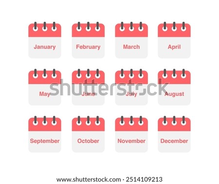 Vector set of icons. Daily, monthly, yearly calendar icon