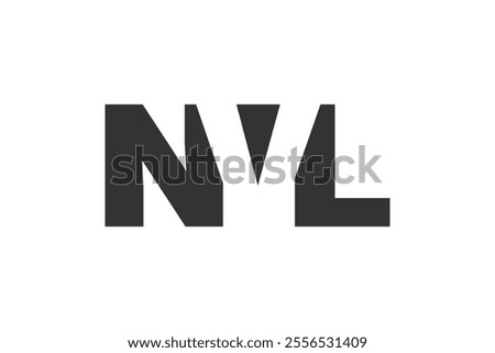 NVL logo design. Initial letter N V L bold font style for tech startups, consulting, corporate branding. Creative company name, headlines typography identity, trendy logotype. Vector illustration.