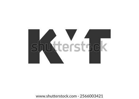 KYT logo design. Initial letter K Y T bold font style for tech startups, consulting, corporate branding. Creative company name, headlines typography identity, trendy logotype. Vector illustration.