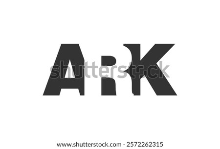 Image, Stock Photo Large black R on white background on a brick wall