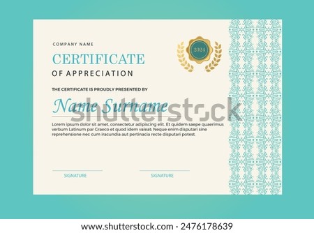 Modern appreciation certificate template and award certificate_2