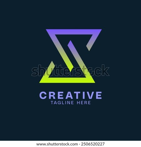 Creative S Letter Hexagonal Logo, Creative S Letter Stylish and Minimal Logo Sign, S Character Logo Symbol