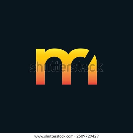 Creative Gradient M Letter Vector Colourful Logo, Minimal M Alphabet Logo Sign Letter, M Letter Typography Sign and Symbol