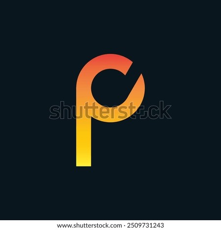 Creative Gradient P Letter Vector Colourful Logo, Minimal P Alphabet Logo Sign Letter, P Letter Typography Sign and Symbol